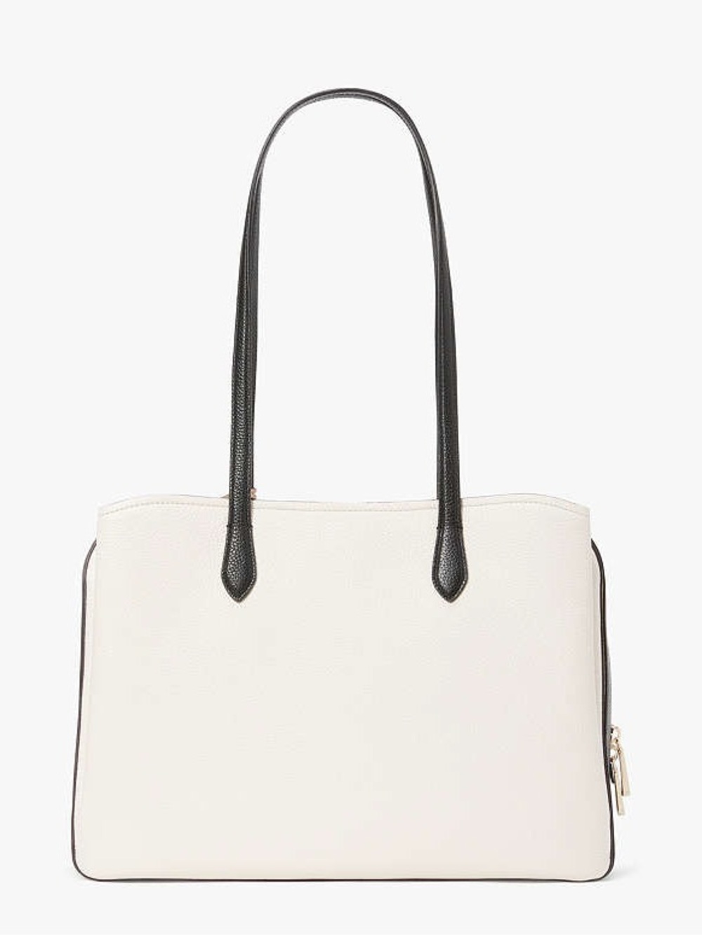 Kate Spade Hudson Colorblocked Large Work Tote Two-Tone Leather Tote Bag Cream - Picture 17 of 17